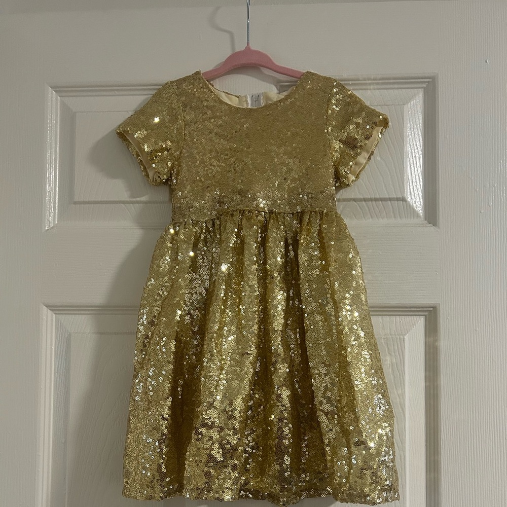 Sequent Gold Toddler Dress